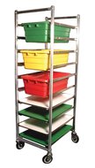 6 Tier SS Universal Meat Tub or Deli Tray Dolly